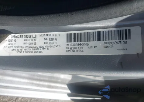 2014 Dodge Avenger Se from USA, damaged, VIN 1C3CDZABXEN105097